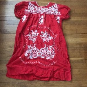 Vintage Oaxaca Summer  Embroidered Dress